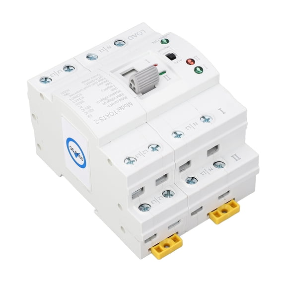Nieyigj Dual Power Automatic Transfer Switch 4P 63A Emergency Generator Changeover Switch Controller For Home Backup System, Millisecond Level Switching, 220V