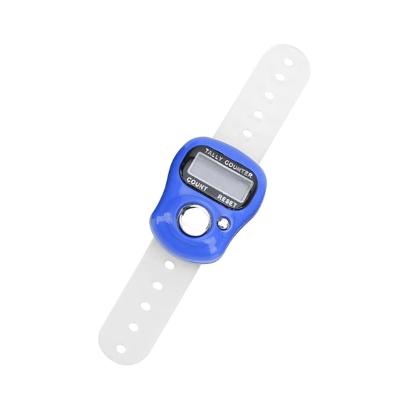 Nieyigj Electric Finger Counter with Resettable 5 Digit LCD Hand Tally Counter for Praying and Walking, Lightweight Digital Tracking Ring Device for Sports & Fitness, Dark Blue, 1 Pack
