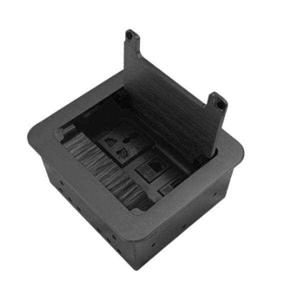 Nieyigj Embedded Socket Box 3 Hole Outlet and VGA Port Concealed Table Receptacle Box for Home Office Conference AC250V 13A
