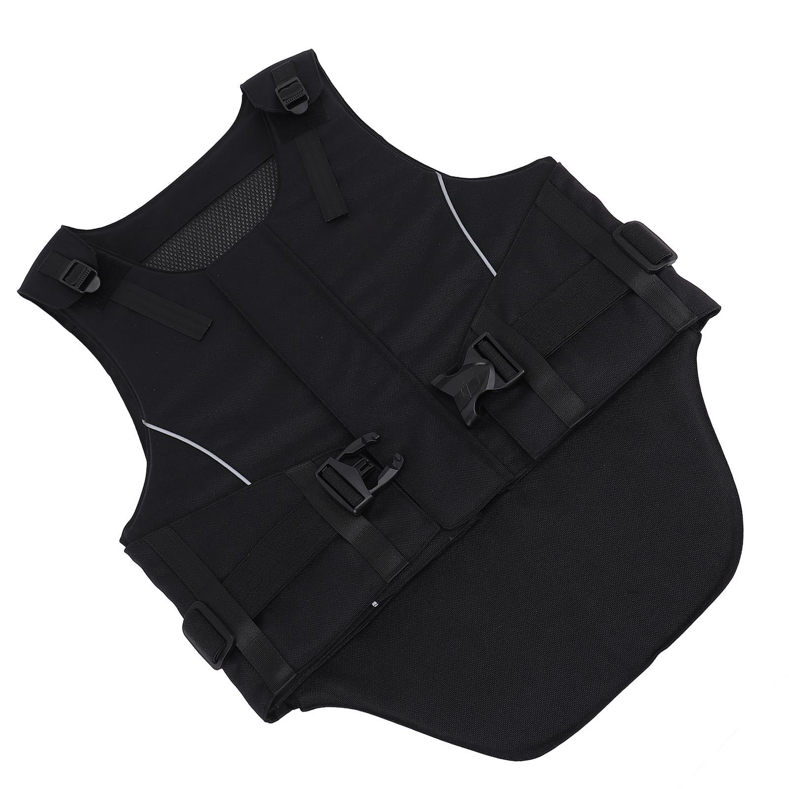 Nieyigj Equestrian Safety Vest Breathable EVA Shock Absorbing Foam Padded Protective Horse Riding Body Protector for Kids and Adults, Black, Size XS (Fits 3.9 to 4.6 ft / 1.2 to 1.4 m)