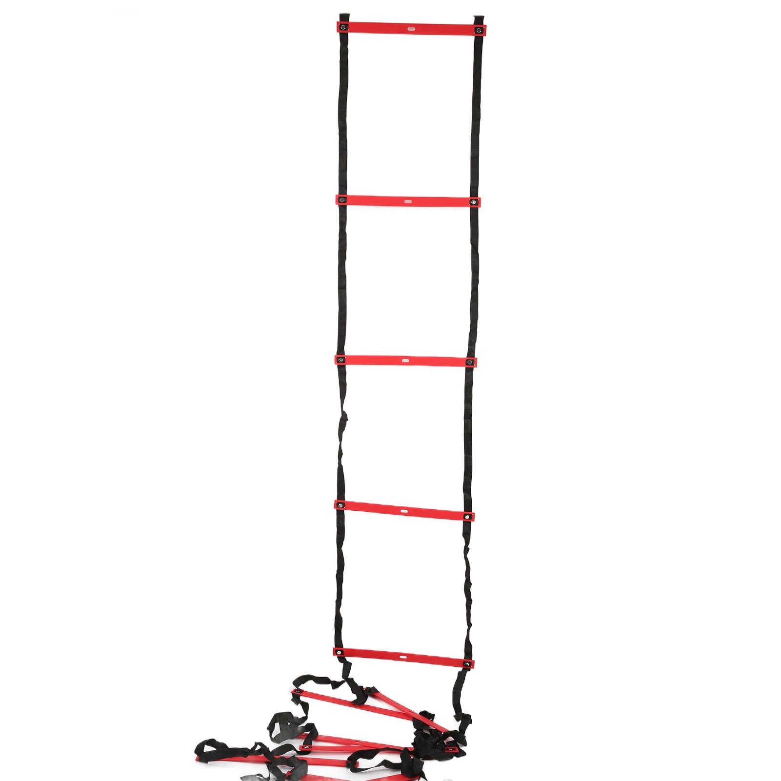 Nieyigj Fixed Agility Ladder Football Speed Rope Ladder for Sports Exercise 19.68 ft / 6m 12 Rungs Red