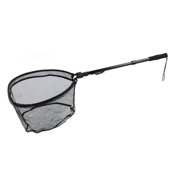 Nieyigj Floating Fishing Net Aluminum Alloy Rubber Foldable Extendable Portable Fish Landing Net for Easy Transportation and Storage Black 17.7 inches / 45 cm for Professional Anglers