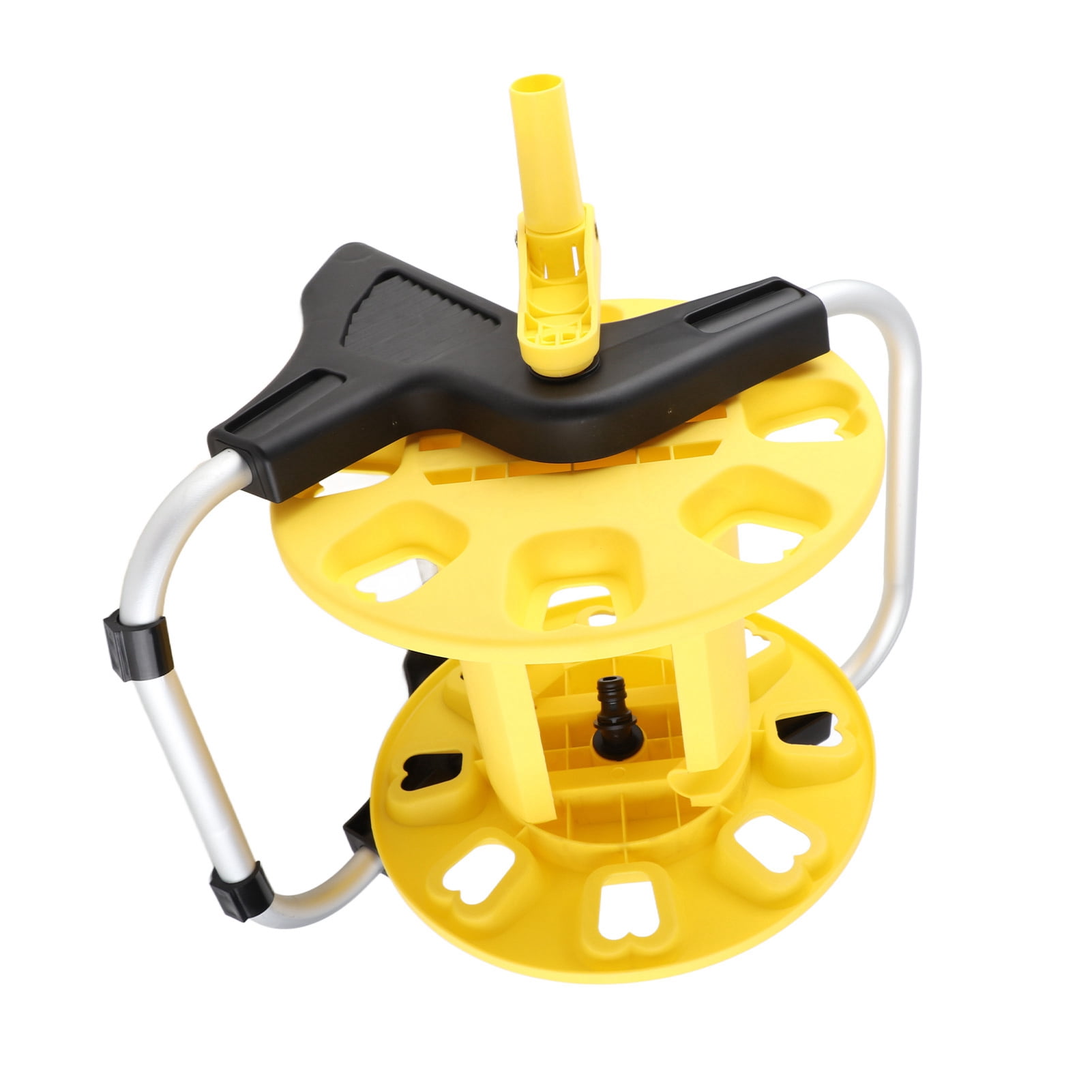 Nieyigj Garden Hose Reel Cart Yellow Water Hose Cart Holds 30m of Water Pipe 13.4 inches / 34 cm Heavy Duty Easy to Assemble Ideal for Courtyard Lawn and Field Irrigation