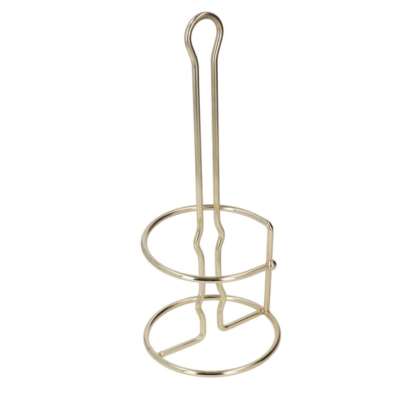 Nieyigj Gold Iron Tissue Reserve Holder, Electroplating Bright Vertical Style Free Standing Toilet Paper Stand Organizer for Bathroom, Easy Cleaning Rust Resistant, 12.6 inches / 32 cm Height