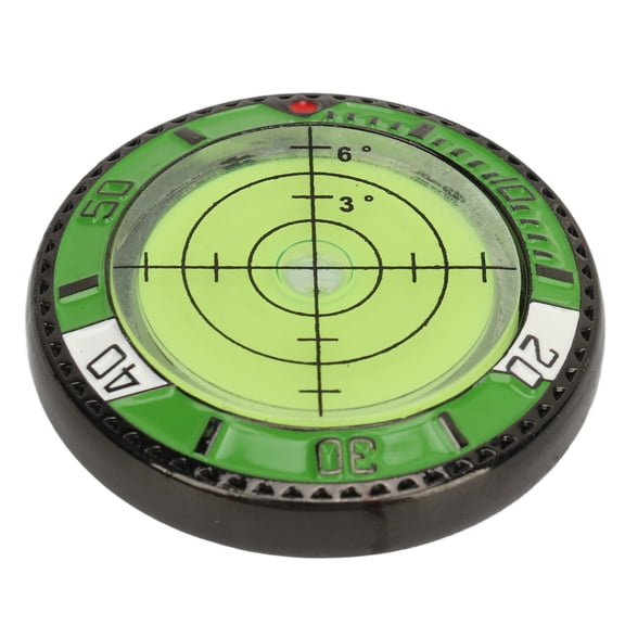 Nieyigj Golf Green Reader Dual Side Putting Aid Ball Marker with Bubble Level, Accurate Portable Outdoor Golf Accessory for Slope Reading, Professional Training Aid Tool, Yellow and Green