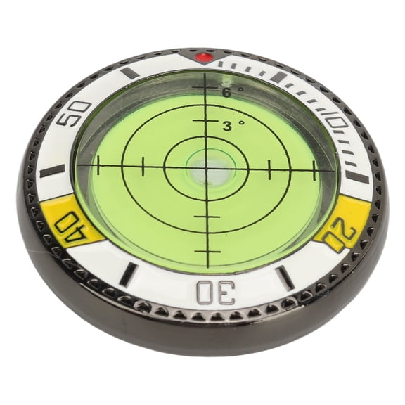 Nieyigj Golf Green Reader Dual Side Putting Aid Ball Marker with Bubble Level, Accurate Portable Outdoor Golf Accessory for Slope Reading, Professional Training Aid Tool, Yellow and White
