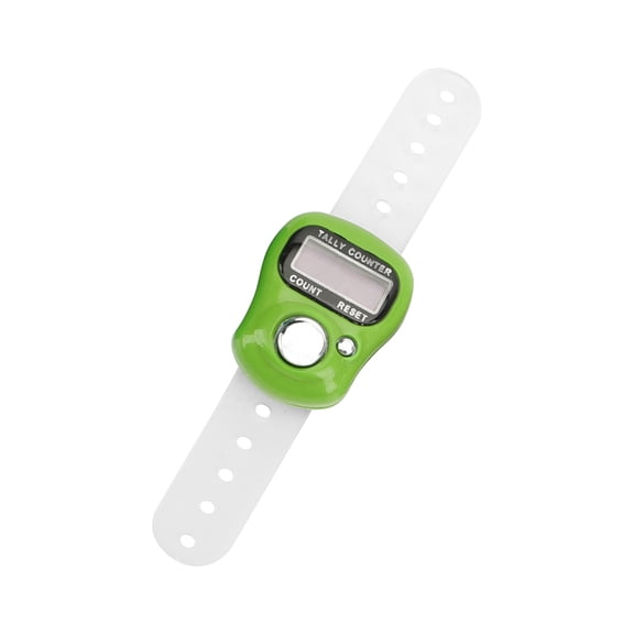Nieyigj Green Resettable Electric Finger Counter, 5 Digit LCD Hand Tally Device for Walking and Praying, Ergonomic Digital Number Clicker for Workout, Sports, and Event Tracking
