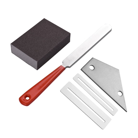 Nieyigj Guitar Luthier Tool Kit, Stainless Steel Fret File, Fingerboard Guards, Rocker Leveler, and Grinding Sponge for Ukulele Bass Mandolin (7.9 inches / 20 cm)