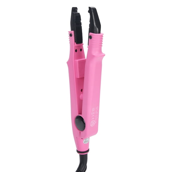 Nieyigj Hair Extension Iron Temperature Change Heated Connector Machine Keratin Tool 110-240V, EU Plug, Pink, 11 inches / 28 cm [cite: 1] [cite: 10]
