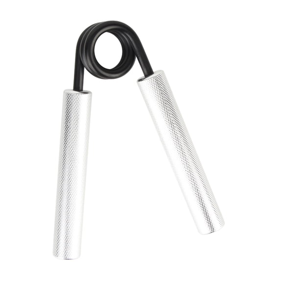 Nieyigj Hand Grip Strength Trainer with Aluminum Handle and Steel Spring, 100-350 lbs Adjustable Resistance Forearm Exerciser for Men and Women, Silver Finish (5.9 inches / 15.0 cm)