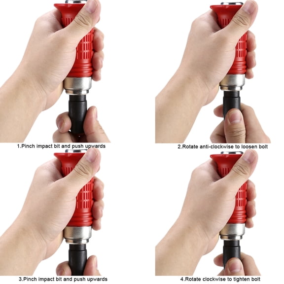 Nieyigj Heavy Duty Impact Screwdriver Set 7-Piece Multi-Functional Manual Impact Driver Kit for Loosening Rusted Bolts and Cold-Welded Fasteners (9.84 inches / 25 cm)