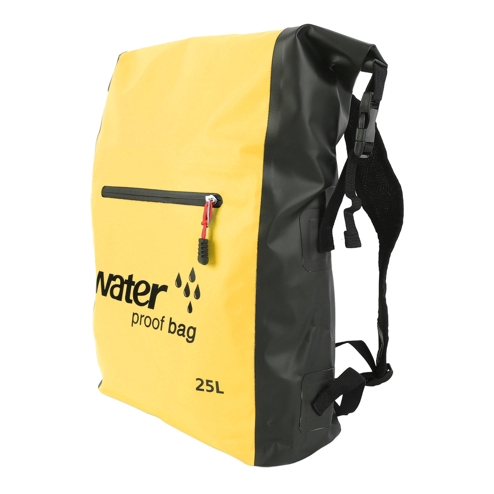 Nieyigj Heavyweight Water Resistant Dry Bag 25L Dry Wet Separation Hiking Dry Backpack with Shoulder Strap for Outdoors Activities Yellow 16.5 inches / 42 cm