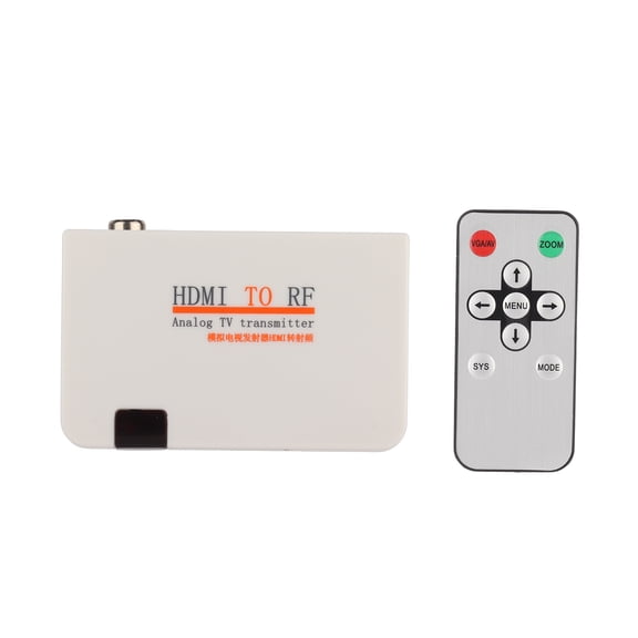 Nieyigj High Definition Multimedia Interface to RF Adapter Converter with Remote Control, 100-240V EU Plug, 6.30 inches / 16 cm