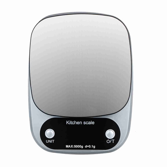 Nieyigj High Precision Digital Kitchen Scale Waterproof Surface 5kg Capacity 0.1g Accuracy Portable Baking Cooking Food Weight Measurement Tool LCD Display Silver (8.27 inches / 21 cm)