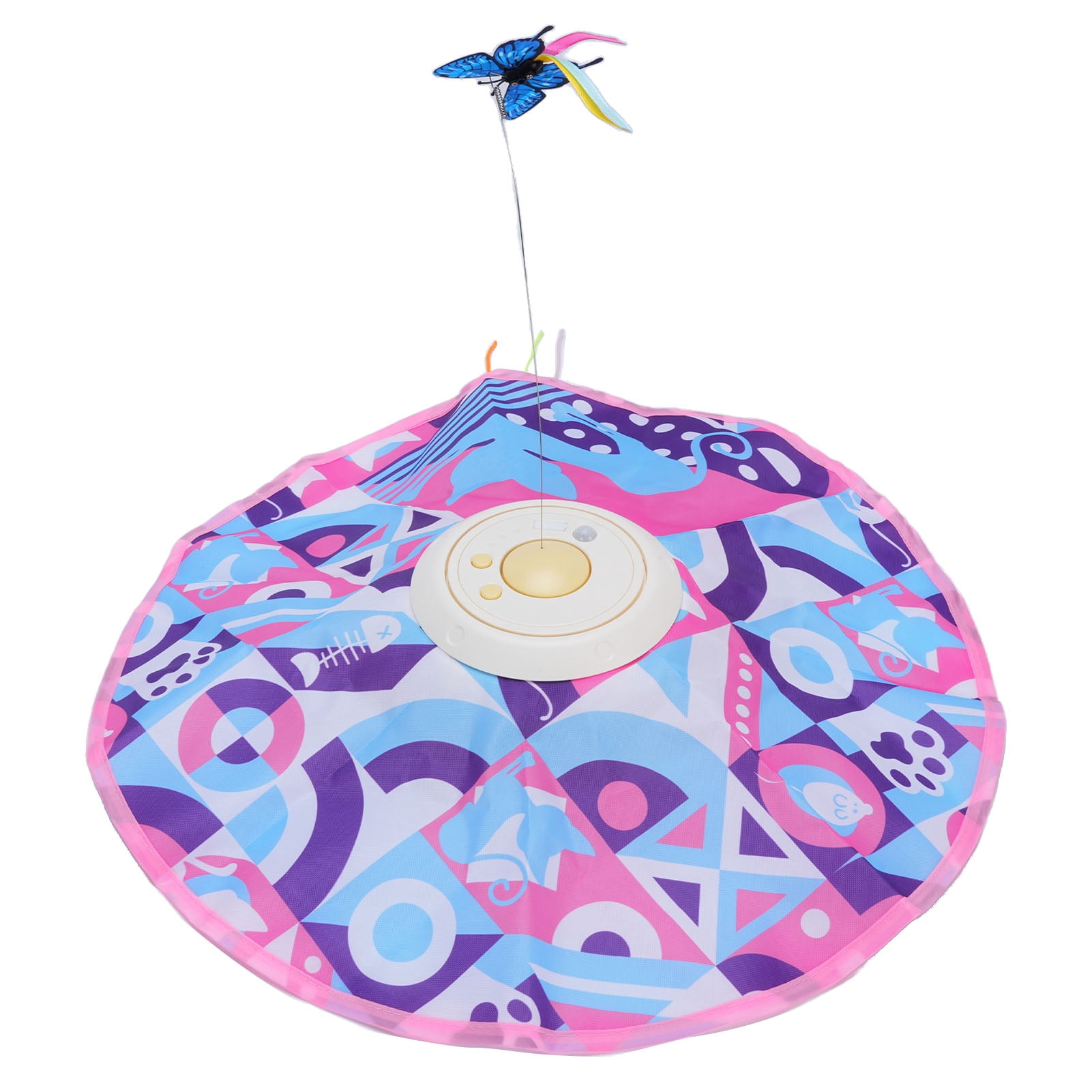 Nieyigj Interactive Cat Toys Funny 360 Degree Rotation Turntable Self Entertainment Hide and Seek Play Mat Toy for Indoor Exercise, Style 2 (7.87 inches / 20 cm, Assorted)