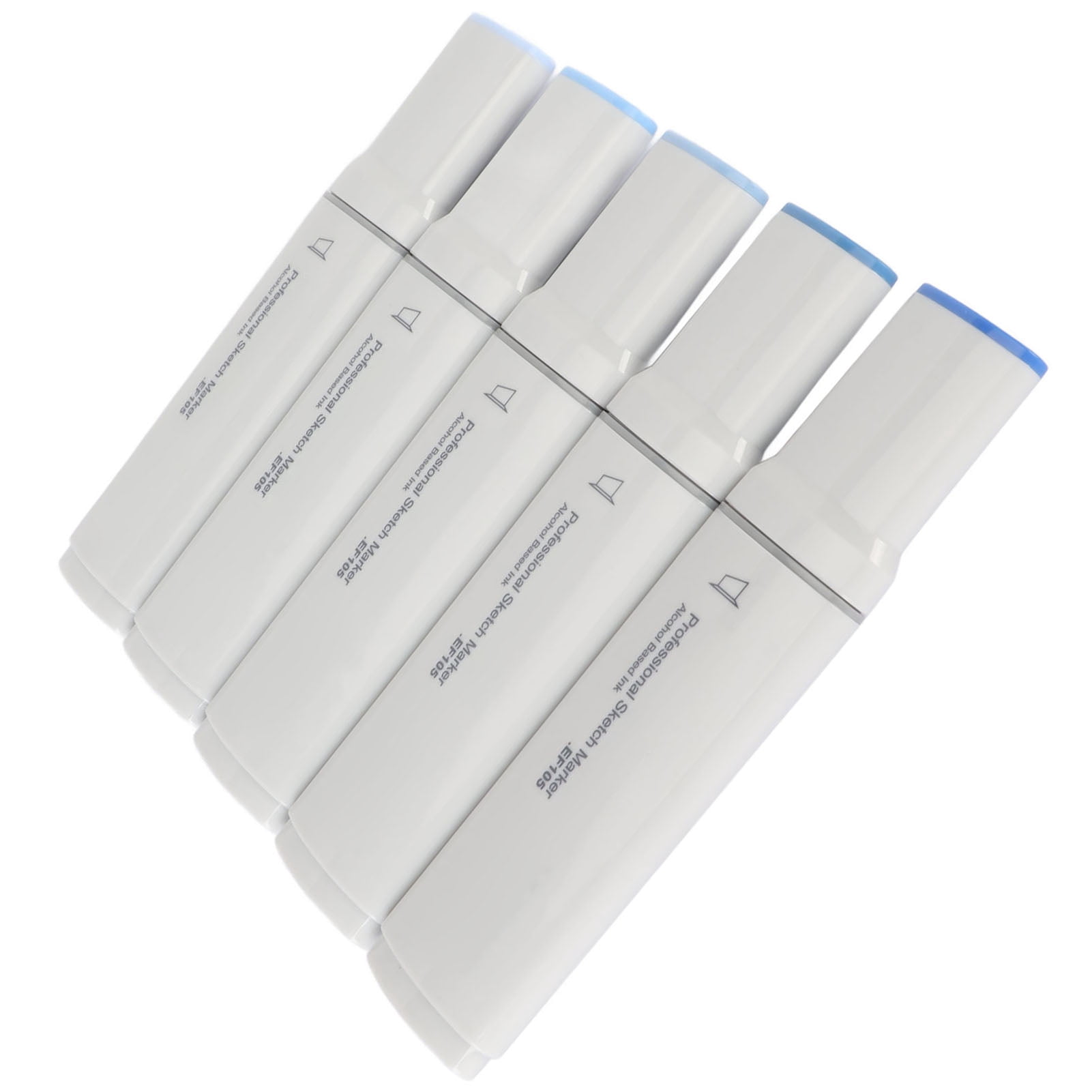 Nieyigj Jumbo Art Markers Large Wide Head Paint Pen Set Fluent Ink Absorption for Painting Drawing Highlighting Rendering Blue Color 5 Count Professional Artist Supplies