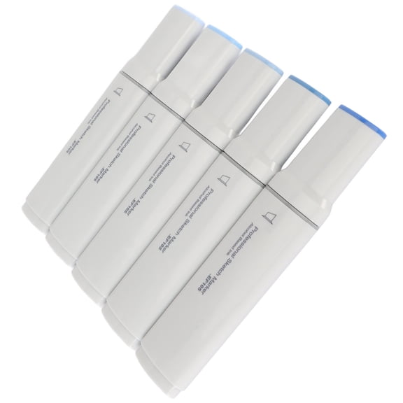 Nieyigj Jumbo Art Markers Large Wide Head Paint Pen Set Fluent Ink Absorption for Painting Drawing Highlighting Rendering Blue Color 5 Count Professional Artist Supplies