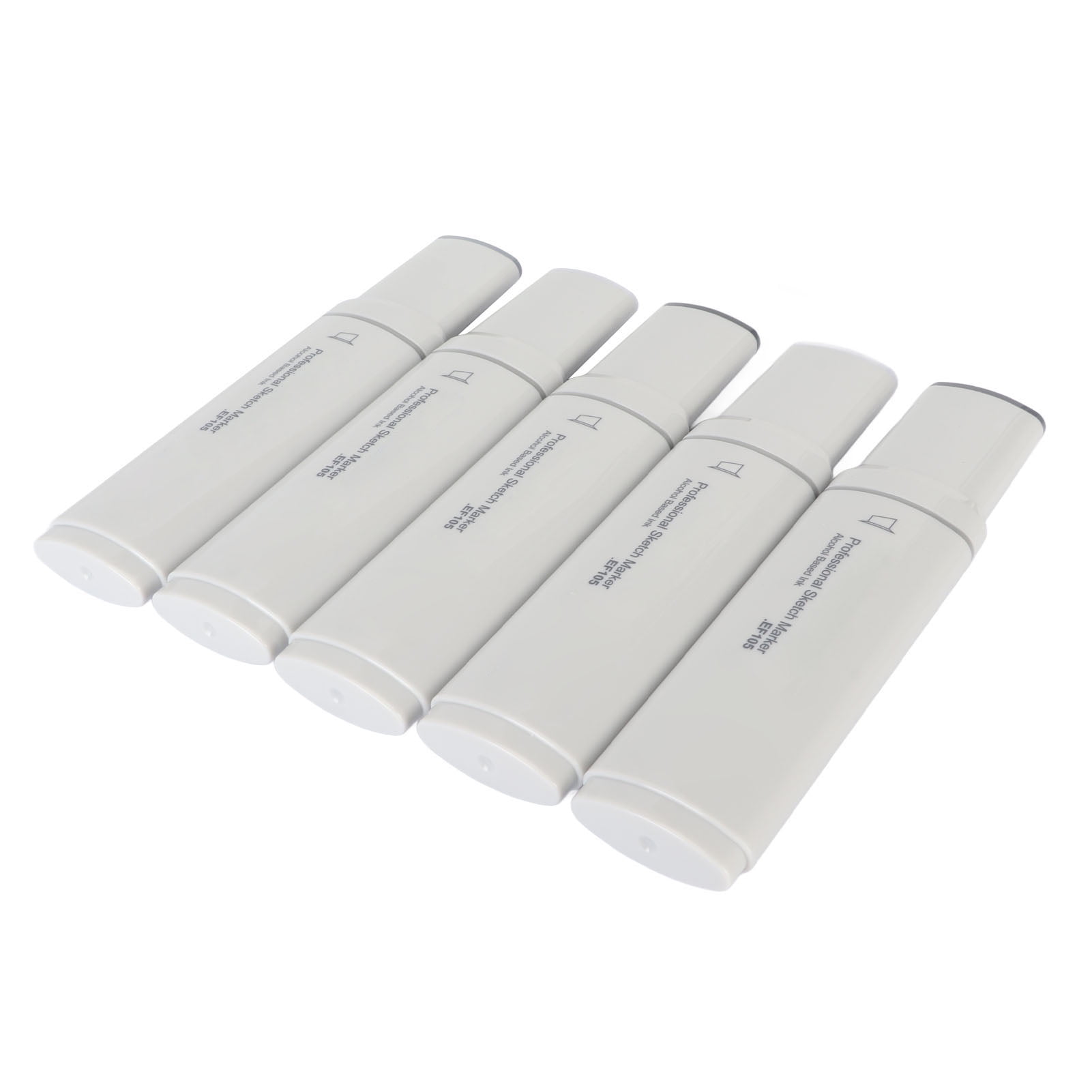 Nieyigj Jumbo Art Markers Large Wide Head Paint Pen Set Fluent Ink Absorption for Painting Drawing Highlighting Rendering Cold Gray Color 5 Count Professional Artist Supplies