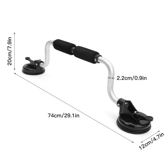 Nieyigj Kayak Roller and Boat Load Assist for Car Top, Suction Canoe Roller with Heavy Duty Aluminum Alloy Bars and Thick Foam, 29.1 inches / 74 cm, Silver