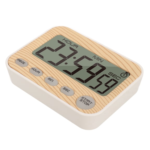 Nieyigj Kitchen Timer Original Woodgrain Accurate User Friendly Studying Timer for Cooking Kids Classroom Digital Countdown Timer Backlit Display Multifunctional Time Manager Tool