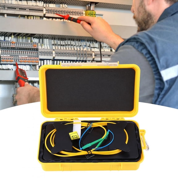 Nieyigj LC APC to LC APC OTDR Launch Cable Box Optical Fiber Dead Zone Eliminator Single Mode SM 9/125 2000M 6561.68 ft