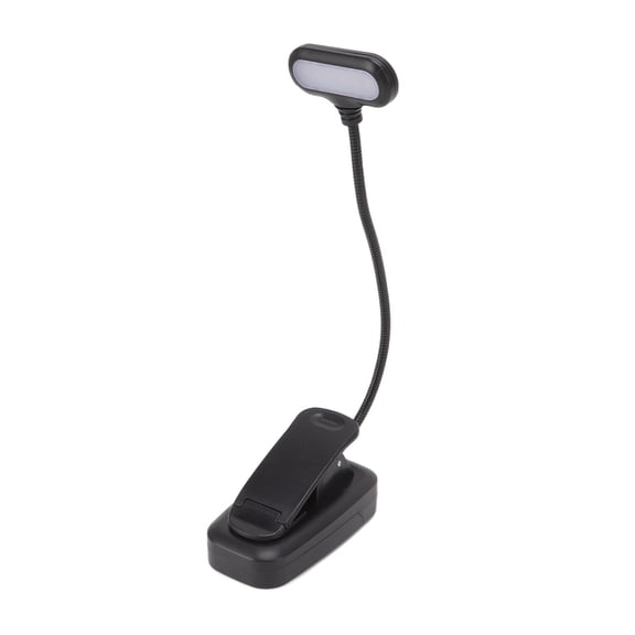 Nieyigj LED Clip On Reading Light Eye Protection 3 Level Brightness Flexible Neck Portable Book Night Light for Home Travel 11.4 inches / 29 cm Battery Operated Bed Lamp