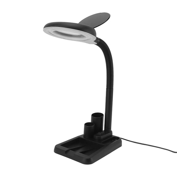 Nieyigj LED Magnifying Glass with Light 9 Level Brightness 3 Color Modes Adjustable Gooseneck Dimmable Magnifier Desk Lamp for Reading Crafting 19.7 inches / 50 cm