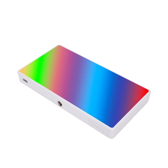 Nieyigj LR225 RGB LED Video Light Portable Camera Panel 225 Beads Full Color 4000mAh Rechargeable Photography Fill Light with Cold Shoe Mount for Smartphones Tablets Laptops Black
