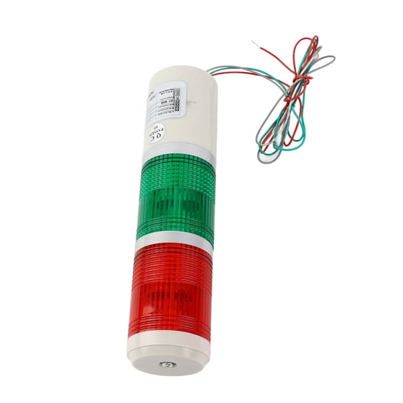 Nieyigj LTA205-2 Red/Green 220V Tower Warning Beacon Light Emergency Equipment Indicator Lamp 1 Count