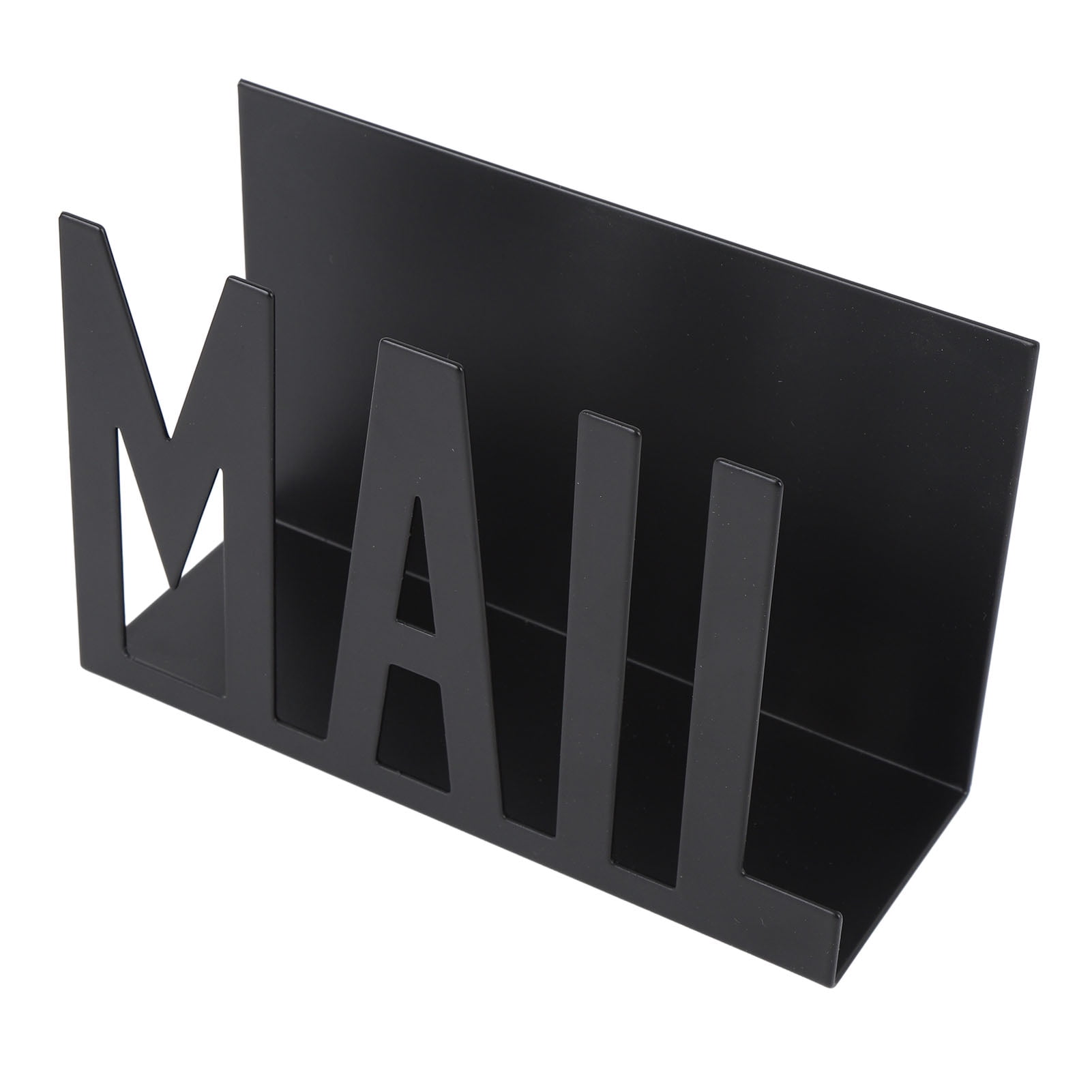 Nieyigj Metal Mail Sorter Elegant Hollow Design Desktop Stand for Letters Bills Documents Office Desk Accessories Room Decor, Black, 5.91 x 2.17 x 3.74 inches / 15 x 5.5 x 9.5 cm.