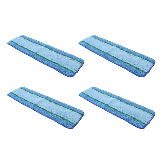 Nieyigj Microfiber Mop Pads Refills 4 Pack Wet Dry Dusting Cloth Replacement Heads Highly Effective Absorbent Washable Reusable Cleaning 11.8 inches / 30 cm