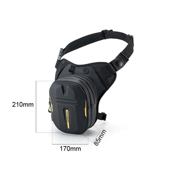 Nieyigj Motorcycle Drop Leg Bag Waterproof Hard Shell Waist Pack Tactical Thigh Pouch Chest Sling Crossbody Backpack Fuel Tank Accessory for Outdoor Riding (9.8 inches / 25 cm)