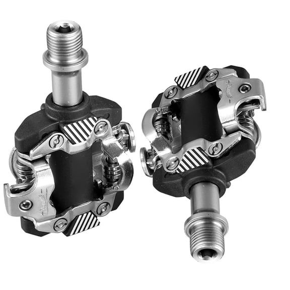 Nieyigj Mountain Bike Pedals Sealed Bearing Clipless Lightweight Dual Platform SPD Pedal 9/16 Inch Black/Silver [cite: 9, 10]