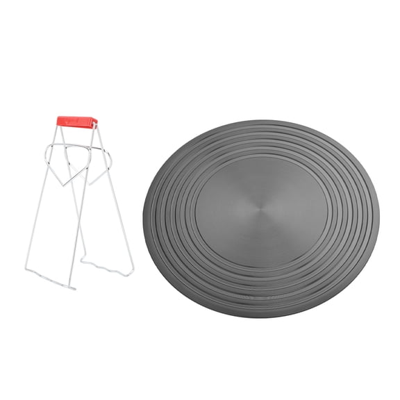 Nieyigj Non Slip Gas Stove Diffuser with Tray Lifter, 9.4 inches / 24cm Aluminum Alloy Heat Diffuser Plate for Pot Protection and Fast Thawing, Fine Grinding Durable Range Cooktop Accessory