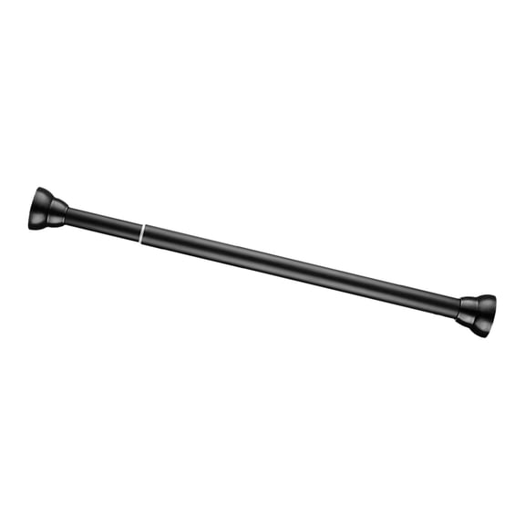 Nieyigj Non-Slip Spring Tension Curtain Rod 12 to 18 Inch Expandable Bath Closet Hanging Pole Black