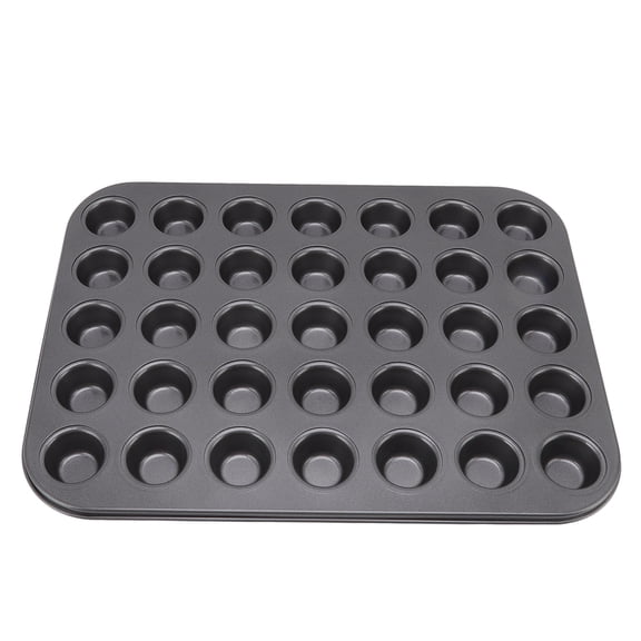 Nieyigj Nonstick Mini Cupcake Muffin Pan 35-Cup Heavy-Duty Carbon Steel Baking Mold for Baking Sweet Cakes Desserts and Savory Bread, 1.4 inches / 3.5 cm Single Cavity Diameter