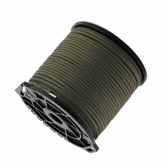 Nieyigj Outdoor Multi-function Spool 9-Core Paracord Climbing Utility Cord, 100m / 328ft Length 4mm Thick Binding Rope for Clothesline Tent Wind Rope & Camping Activities (Army Green)