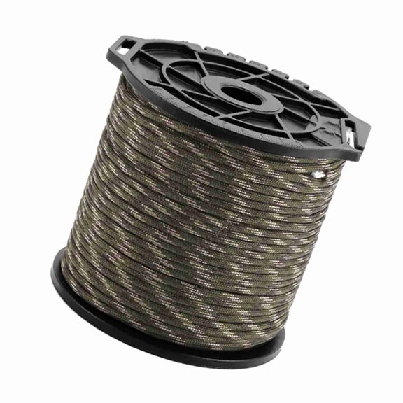 Nieyigj Outdoor Multi-function Spool 9-Core Paracord Climbing Utility Cord, 100m / 328ft Length 4mm Thick Binding Rope for Clothesline Tent Wind Rope & Camping Activities (Forest Green)