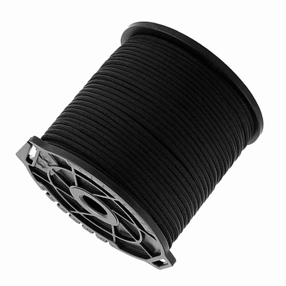 Nieyigj Outdoor Multi-function Spool 9-Core Paracord Climbing Utility Cord, 100m / 328ft Length 4mm Thick Binding Rope for Clothesline Tent Wind Rope & Camping Activities (Black)
