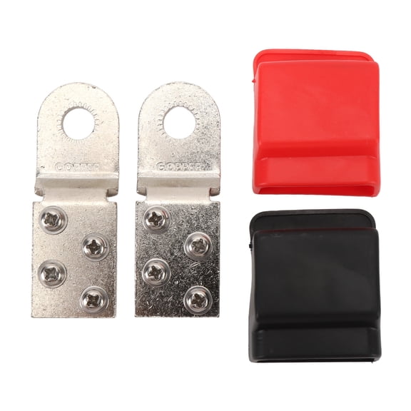 Nieyigj Pair of 2340 Battery Terminal Mount BusBars DC32V 100A for Cars RVs Boats Trucks Red Black Battery Mounts Accessories 10 inches / 25.4 cm Length Reliable Power Transmission Hardware