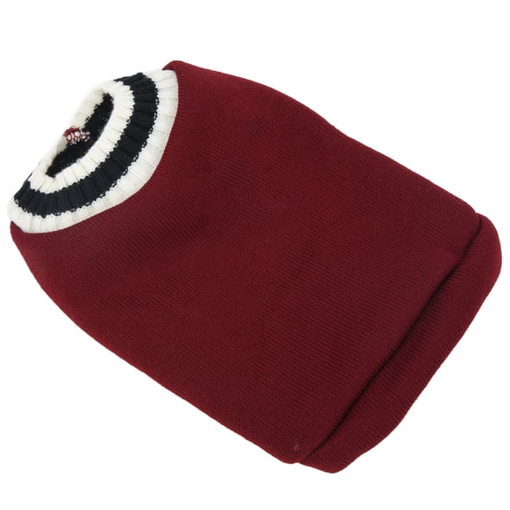 Nieyigj Pet Knitwear V Neck College Style Dog Knitted Autumn Winter Vest For Cat Dog Rabbits Chinchilla Wine Red XL Protective Garment 10.23 inches / 26.00 cm [cite: 22, 29]
