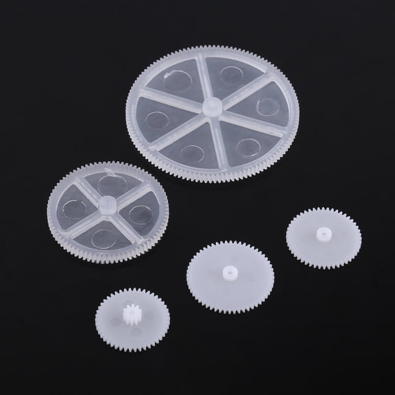 Nieyigj Plastic Gears Pulley Belt Worm Kits Crown Gear Set Robot Motor Toy DIY Parts Replacement Accessories for Model Aircraft Cars Boats (34 Kinds, 5.91 inches / 15 cm)