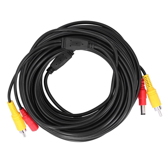 Nieyigj Portable CCTV Cable 2-in-1 Video Power Cord RCA DC Connector Surveillance Camera DVD Player 65.6 ft / 20 m
