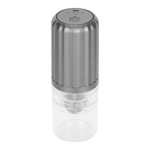 Nieyigj Portable Electric Coffee Grinder Adjustable Thickness Gray USB Rechargeable Travel Bean Mill 9.4 inches / 24 cm