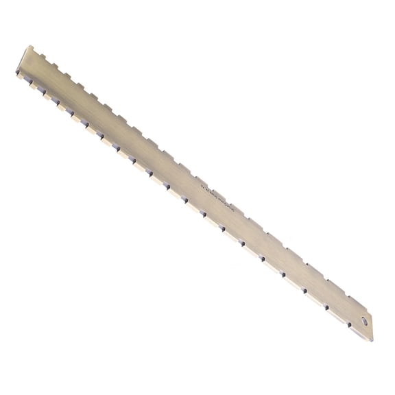 Nieyigj Practical 24.75 Notched Fret Board Straight Edge Luthiers Tool for Guitars Neck Leveling, Dual Scale Copper-Zinc Alloy Guitar Straight Edge Measurement Tool, 16.5 inches / 41.8 cm, Bronze