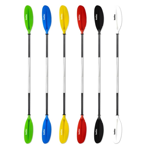 Nieyigj Premium Aluminum Alloy Boat Rafting Paddle Inflatable Fishing Kayak Thickened Detachable Hand Oars Boating Accessories - 87 inches / 2.21m (Bright Yellow Variant)