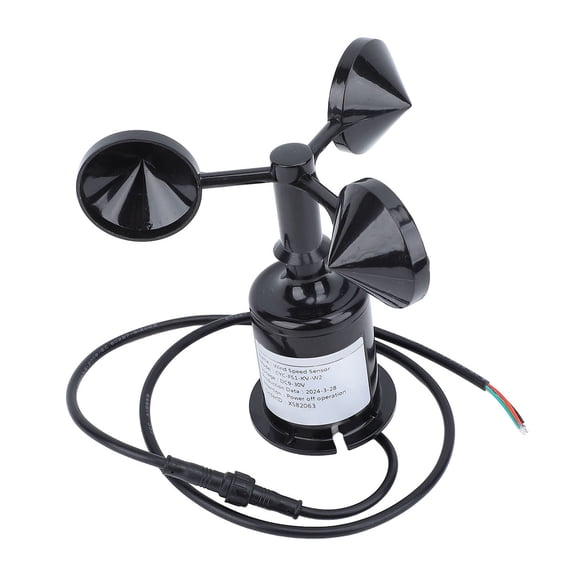 Nieyigj Professional Wind Speed Sensor High Accuracy 3 Cups Anemometer Equipment for Industry Agriculture Greenhouse Weather Observatory RS485 Modbus 9-30V DC 6.22 x 7.09 x 2.76 inches