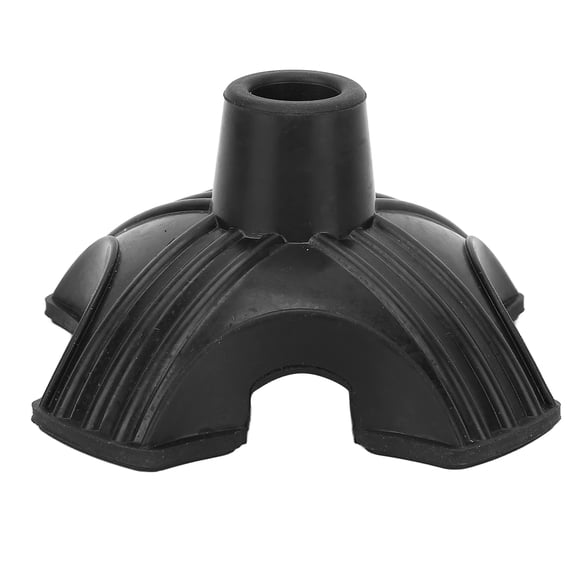 Nieyigj Quad Support Cane Tip Slip Resistance Wearproof Thickened Rubber Replacement Base for Walking Sticks, 3/4 inch / 19mm Hole Diameter, Black