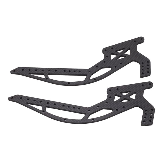 Nieyigj RC Crawler Wheelbase Chassis Kit, Sturdy High Strength Carbon Fiber & Aluminum Alloy Frame Girder Rails for 1/10 Scale Models, 8.66 Inches / 22 cm Length, 84 Pieces Assortment Set, Black