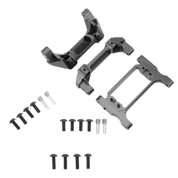 Nieyigj RC Front Rear Bumper Mount Servo Mount Set Aluminum Alloy Part For Traxxas 1/10 RC Crawler Car Black Premium Heavy Duty Upgrade Kit 11 inches / 27.9 cm Length High Performance Replacements